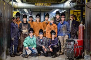 Welding students at Readt Arc Welding and Testing